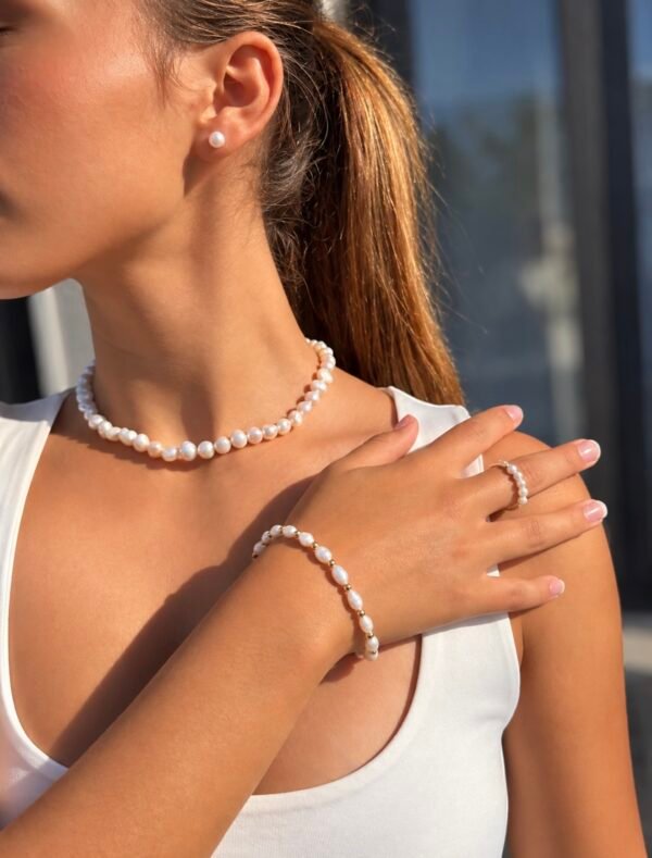 Bague en perles d'eau douce EPURE