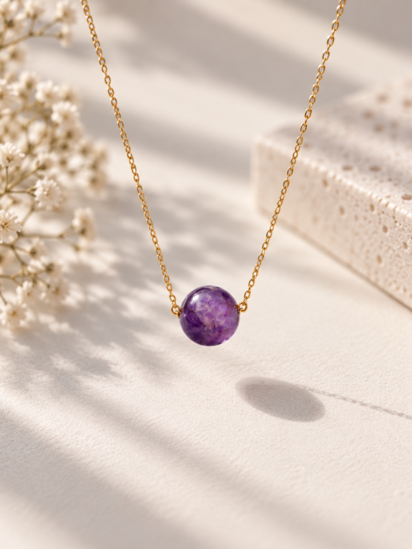colier 1 solier Collier améthyste avec pendentif INTUITION