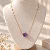 collier 1 sur présentoirre Collier améthyste avec pendentif INTUITION