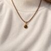 Collier MELLIA Nature-œil de tigre naturel.