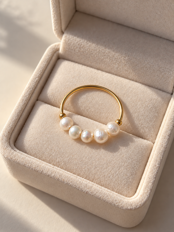 Bague en perles d'eau douce EPURE