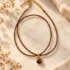 Collier MELLIA Nature-œil de tigre naturel.
