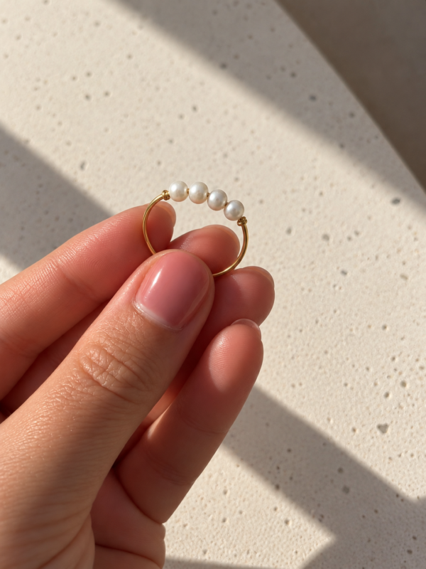 Bague en perles d'eau douce EPURE