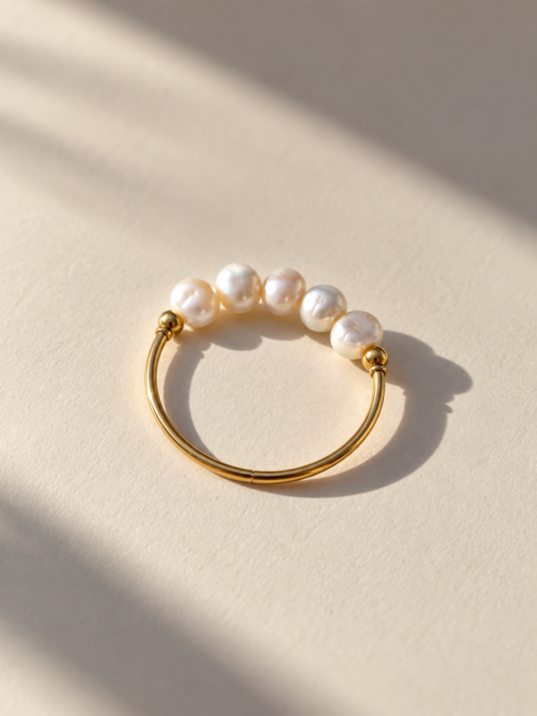 Bague en perles d'eau douce EPURE