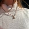 Collier MELLIA Nature-œil de tigre naturel.