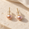 Puces d’oreilles ÉPURE — perles d’eau douce