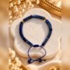 Bracelet AZULÉA CUBE en perles cubiques de lapis-lazuli naturel, cordon bleu ajustable