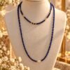 azulea-lapis-lazuli-ensemble-1 Ensemble AZULÉA : collier et bracelet en lapis-lazuli facetté, finitions dorées