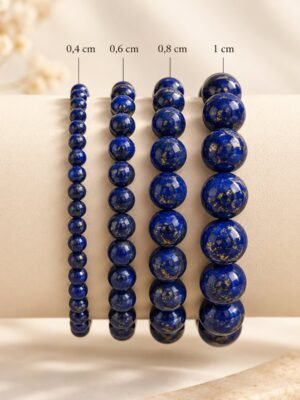 AZURA – lapis-lazuli Bracelets AZURA en lapis-lazuli naturel en 4, 6, 8 et 10 mm, tailles indiquées