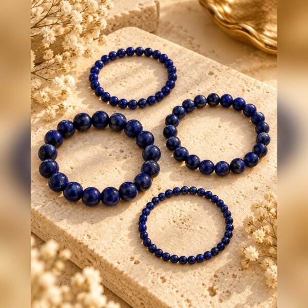AZURA – lapis-lazuli Lot de 4 bracelets AZURA en lapis-lazuli, autre vue