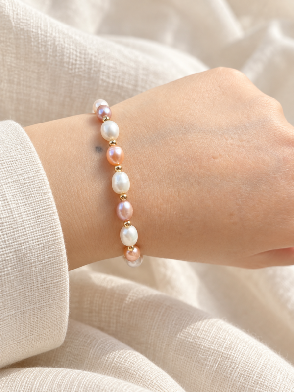 Bracelet ÉPURE — perles d'eau douce naturelles