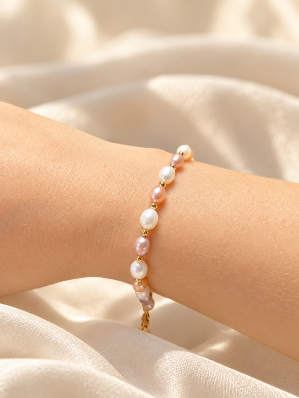 Bracelet ÉPURE — perles d'eau douce naturelles