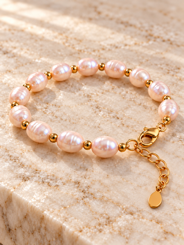 Bracelet ÉPURE — perles d'eau douce naturelles