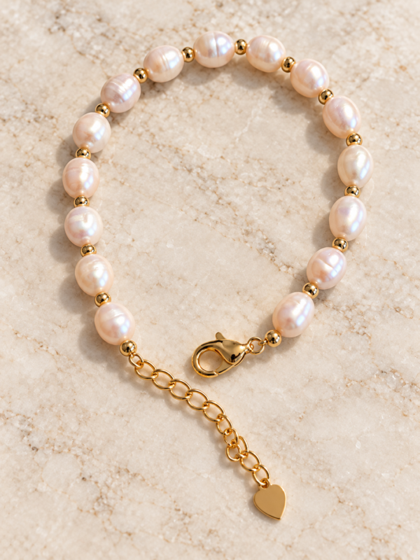 Bracelet ÉPURE — perles d'eau douce naturelles