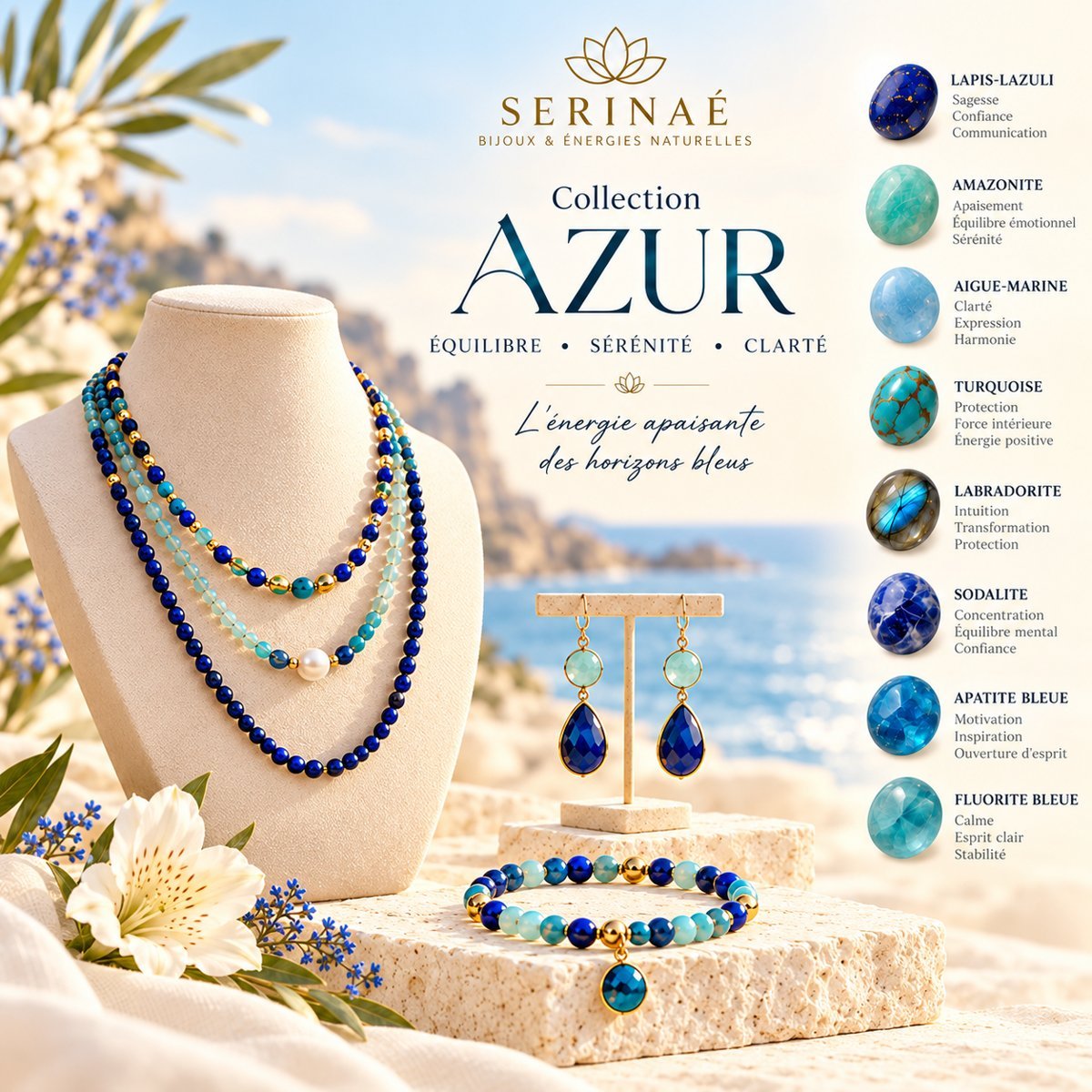 collection-azur-serinae-v2 Collection AZUR Serinaé – bijoux en lapis-lazuli, amazonite, turquoise et pierres bleues aux finitions dorées