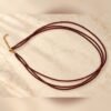 Collier GARANCE triple rang grenat 2 Collier GARANCE, trois rangs de perles de grenat facettées 2 mm – Serinaé