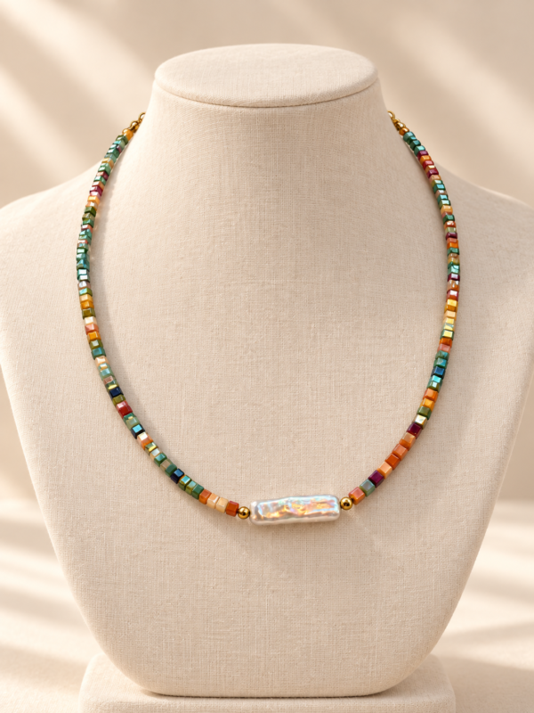 collier-multicolore-nacre-01 Collier pierres naturelles multicolores et nacre véritable — SERINAÉ