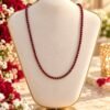 garance-grenat-collier Collier GARANCE en grenat naturel facetté 3 mm, finitions dorées